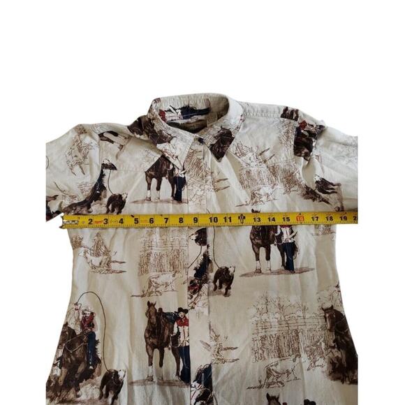 Moda Tech Western Cowgirl Shirt – Tagged L, Fits S/M – Rodeo Y2K - Picture 5 of 5